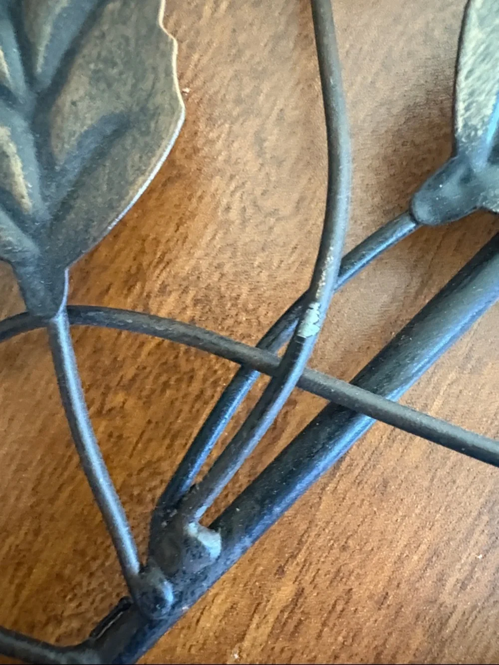 Metal Floral Wall Hooks in Bronze Finish - Set of 2